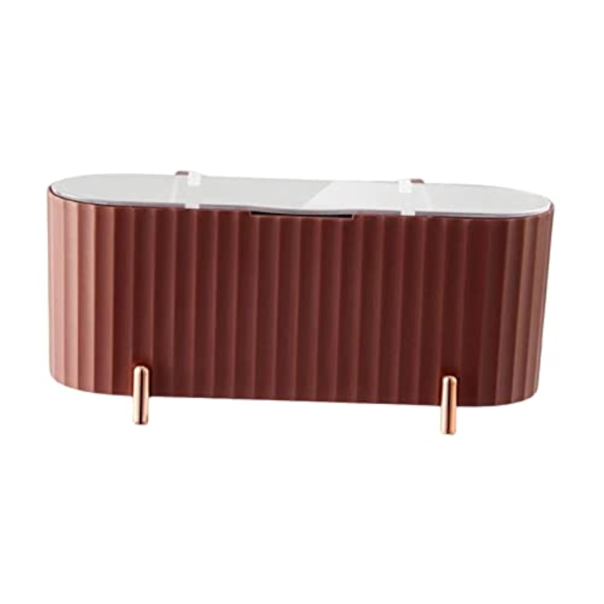 Stylish Makeup Pad Holder with Detachable Divider for Desk & Bathroom
